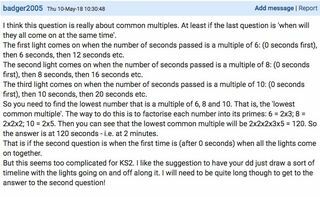 badger2005 - פתרון Mumsnet - מתמטיקה