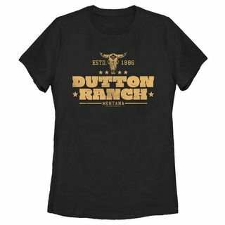 חולצת טריקו עם לוגו של גולגולת פרה קטנה של Dutton Ranch