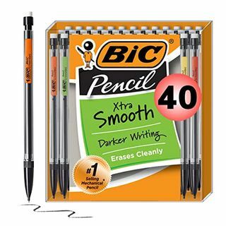 עפרונות מכניים Xtra-Smooth BIC עם מחקים, 40 ספירה 