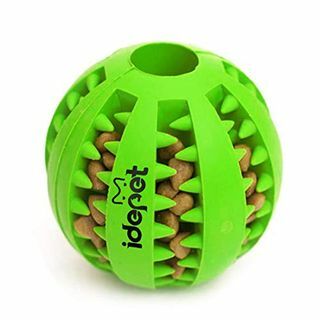 Idepet כדור צעצוע לכלבים, לא רעיל עמיד לנשיכה כדור לעיסה לכלב מזון פינוק מזין ניקוי שיניים כדור משחק תרגיל